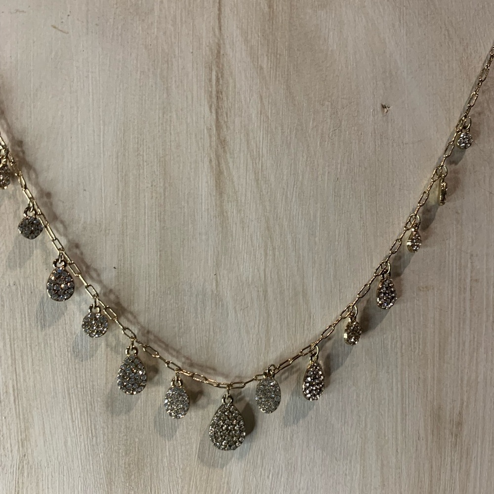 Gold and Silver Teardrop Necklace